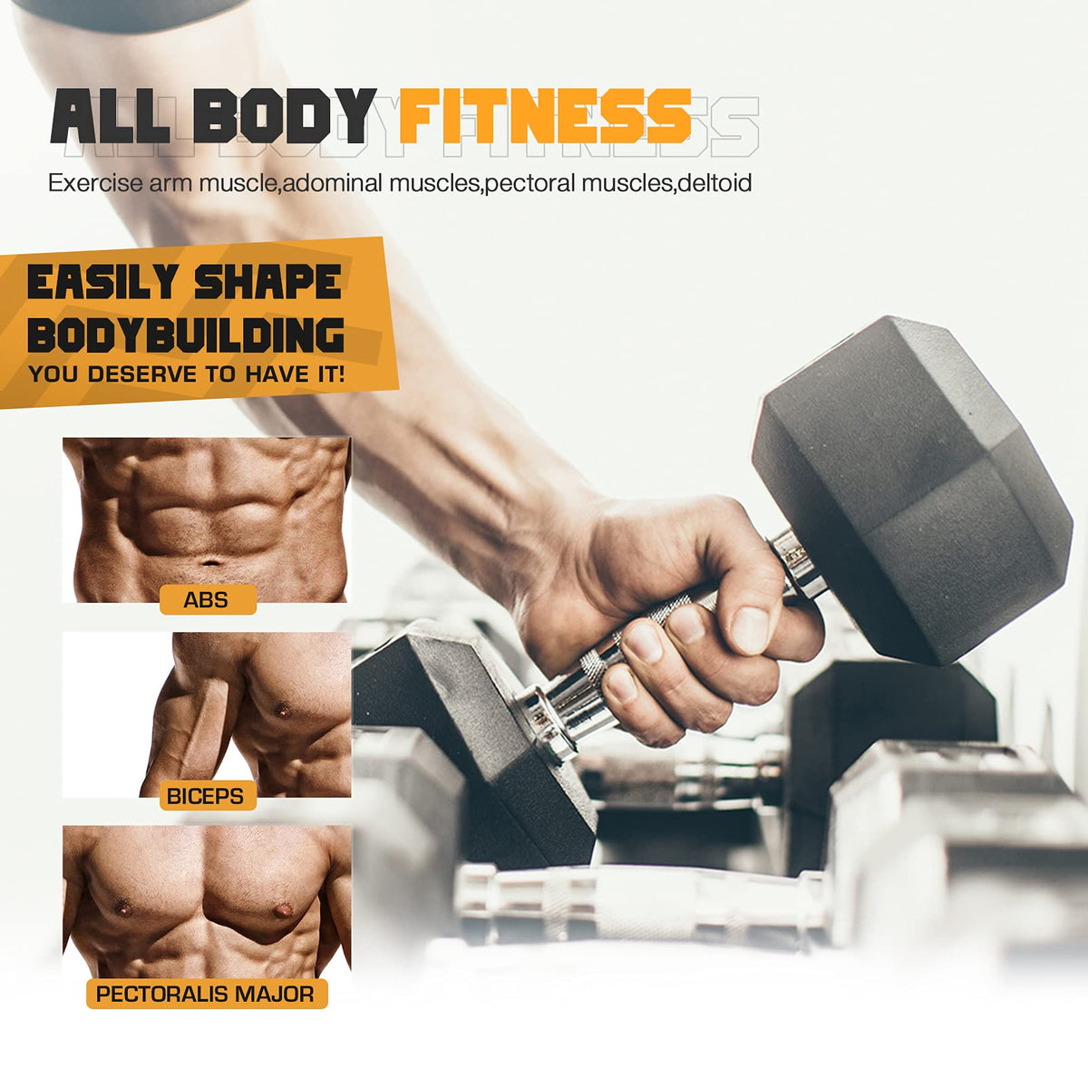 Set of 2 Rubber Dumbbell Weight N889786