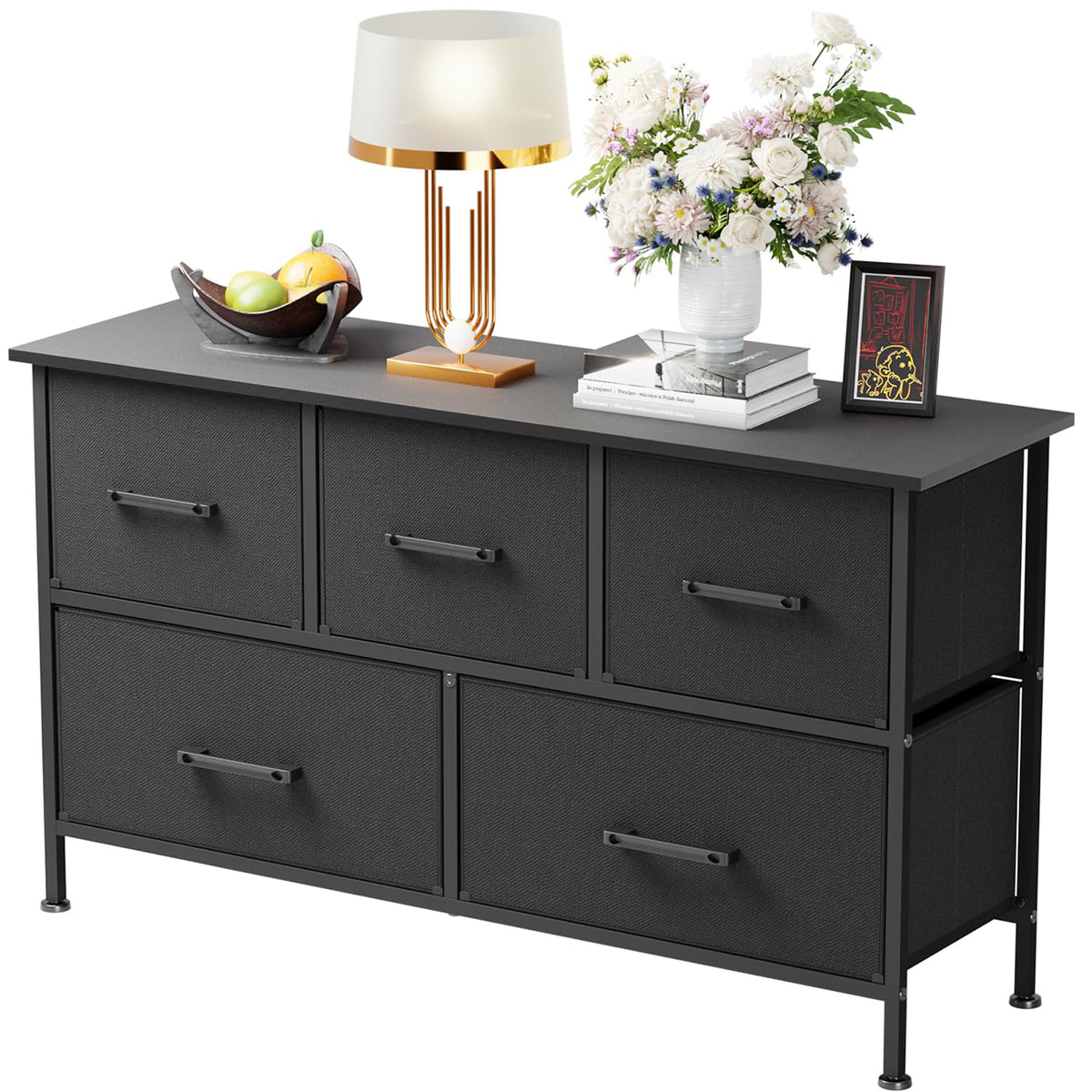 5 Drawer Fabric Dresser U585