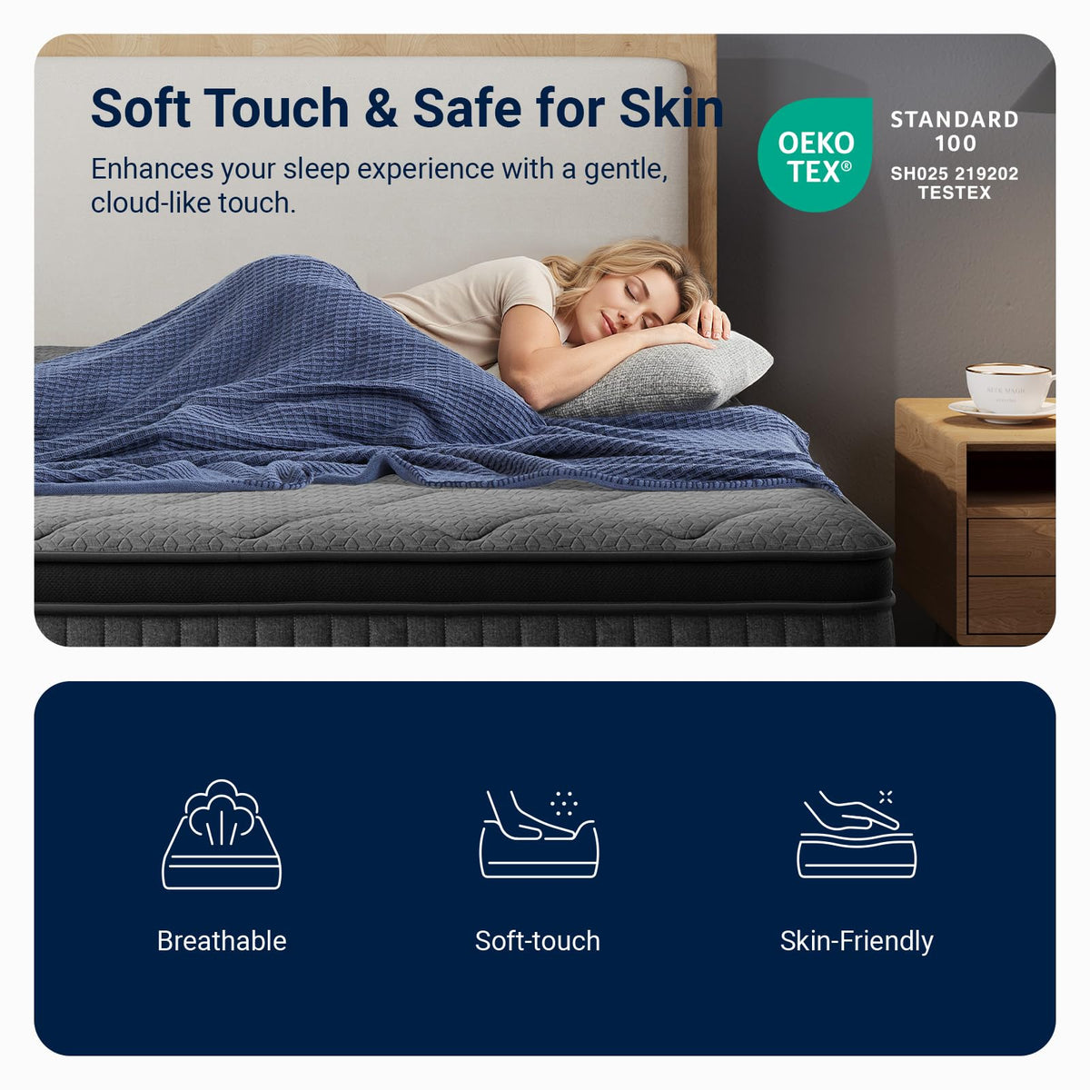 10 Inch Full Size Medium Firm Hybrid Mattress L84834