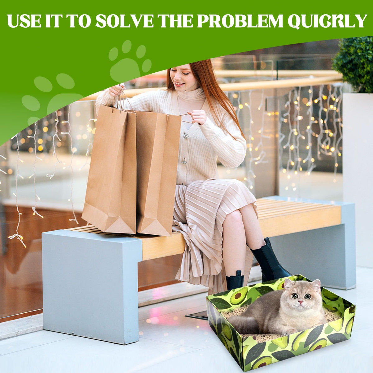 30 PCS Foldable Waterproof Cat Litter Boxes F1027