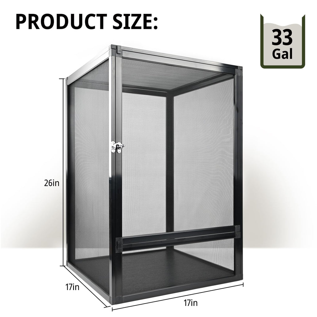 33 Gallon 26"x17"x17" Mesh Screen Reptile Enclosure W610