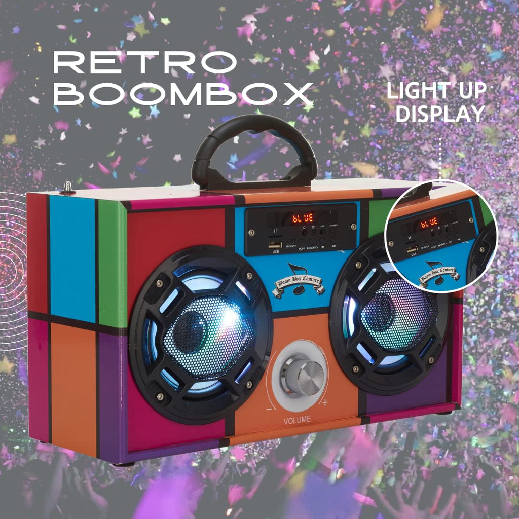 Bluetooth Speaker with FM Radio & LED Lights E7077
