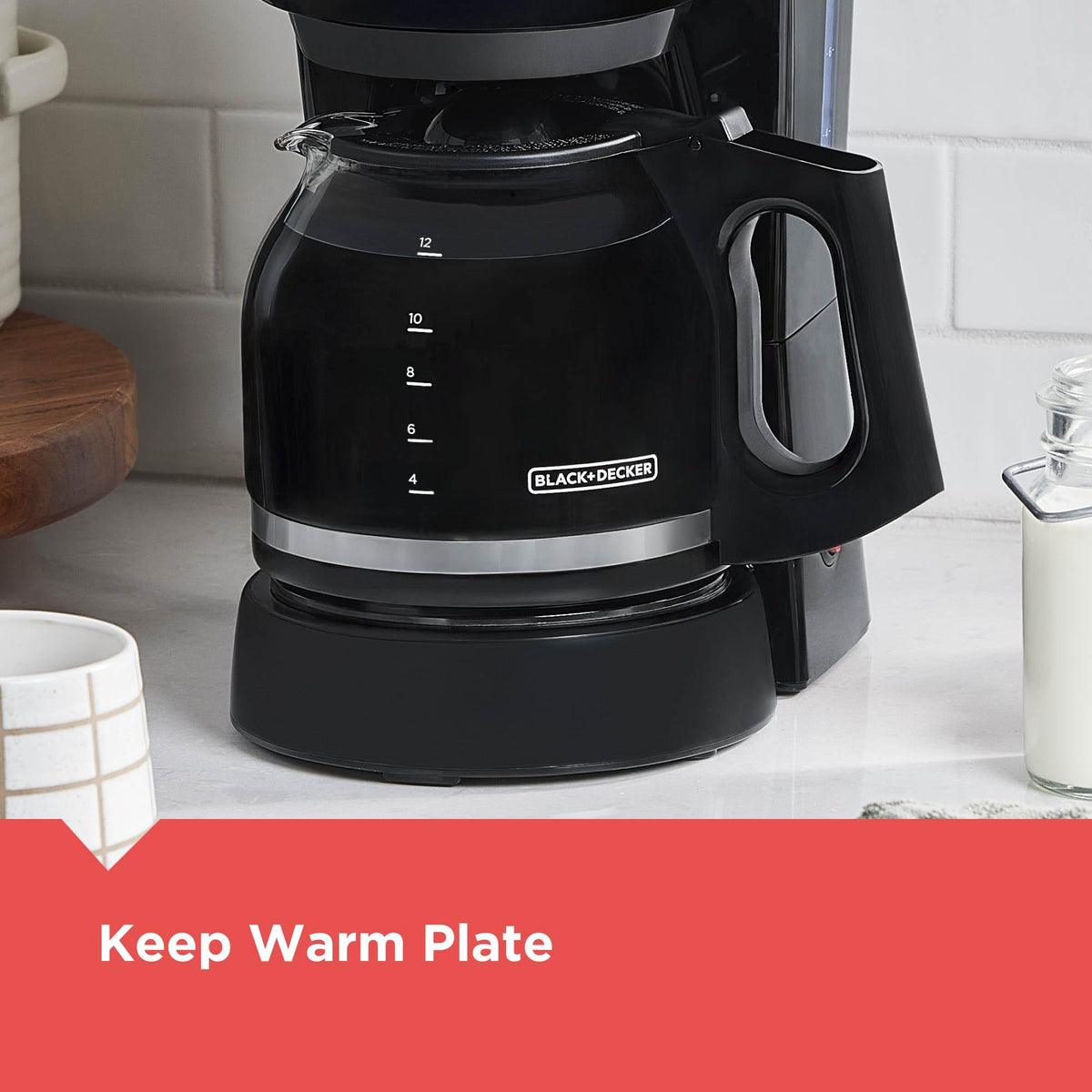 12-Cup Coffee Maker with Removable Filter Basket, Black C6717