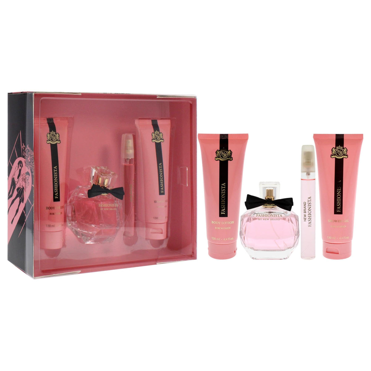4 Pc Gift Set 3.4oz EDP Spray 0.5oz EDP Spray 4.4oz Shower Gel 4.4oz Body Lotion F907924