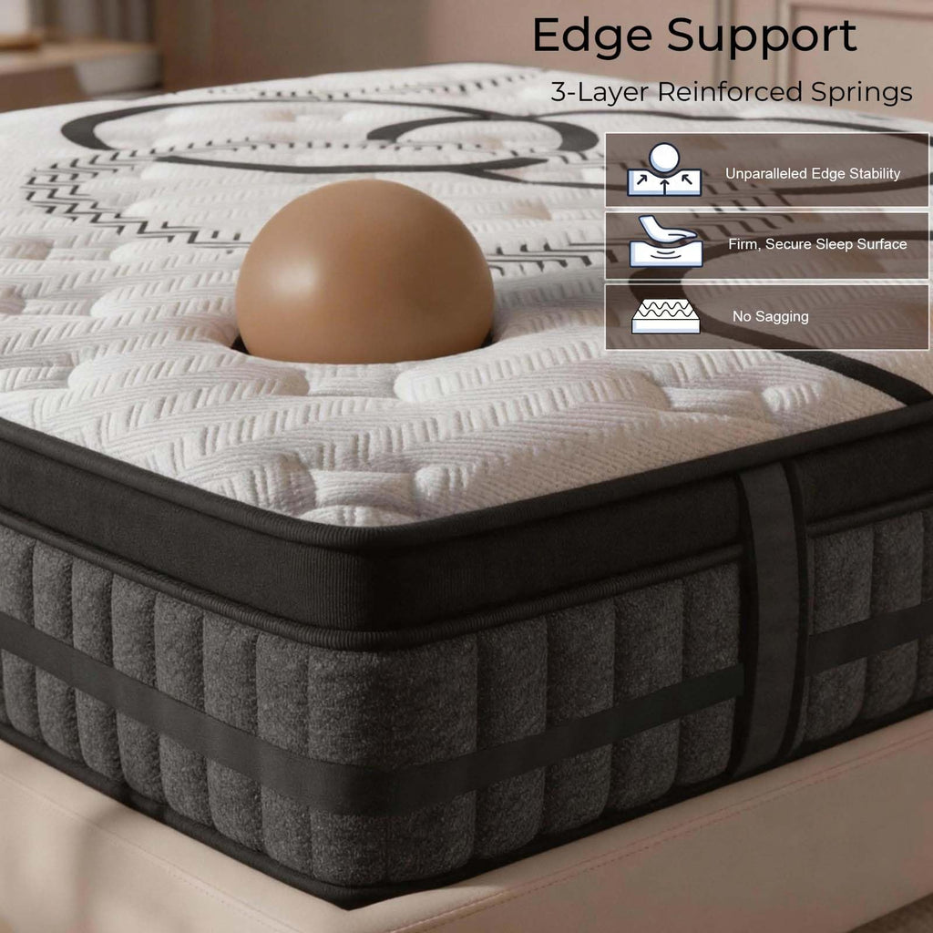 Full Size 12 Inch Hybrid Mattress with Memory Foam and Pocket Springs O3172