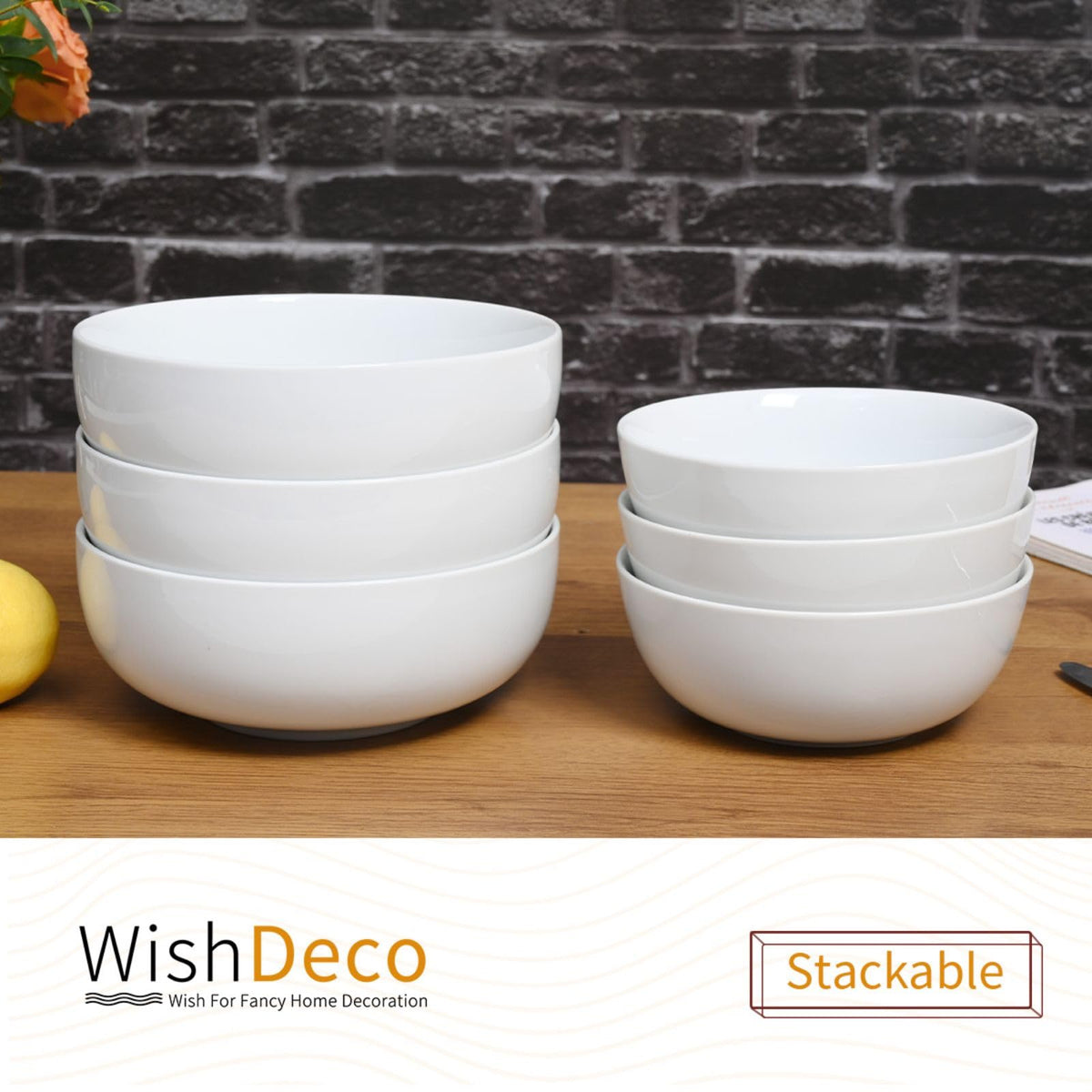 Ceramic Soup Bowls Set of 3 Z8403