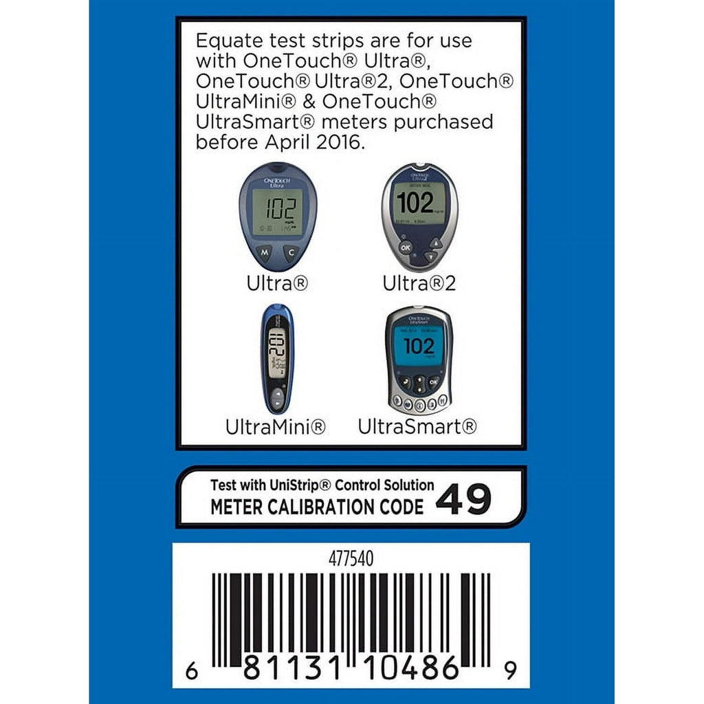 Blood Sugar Test Strips 50ct C136569