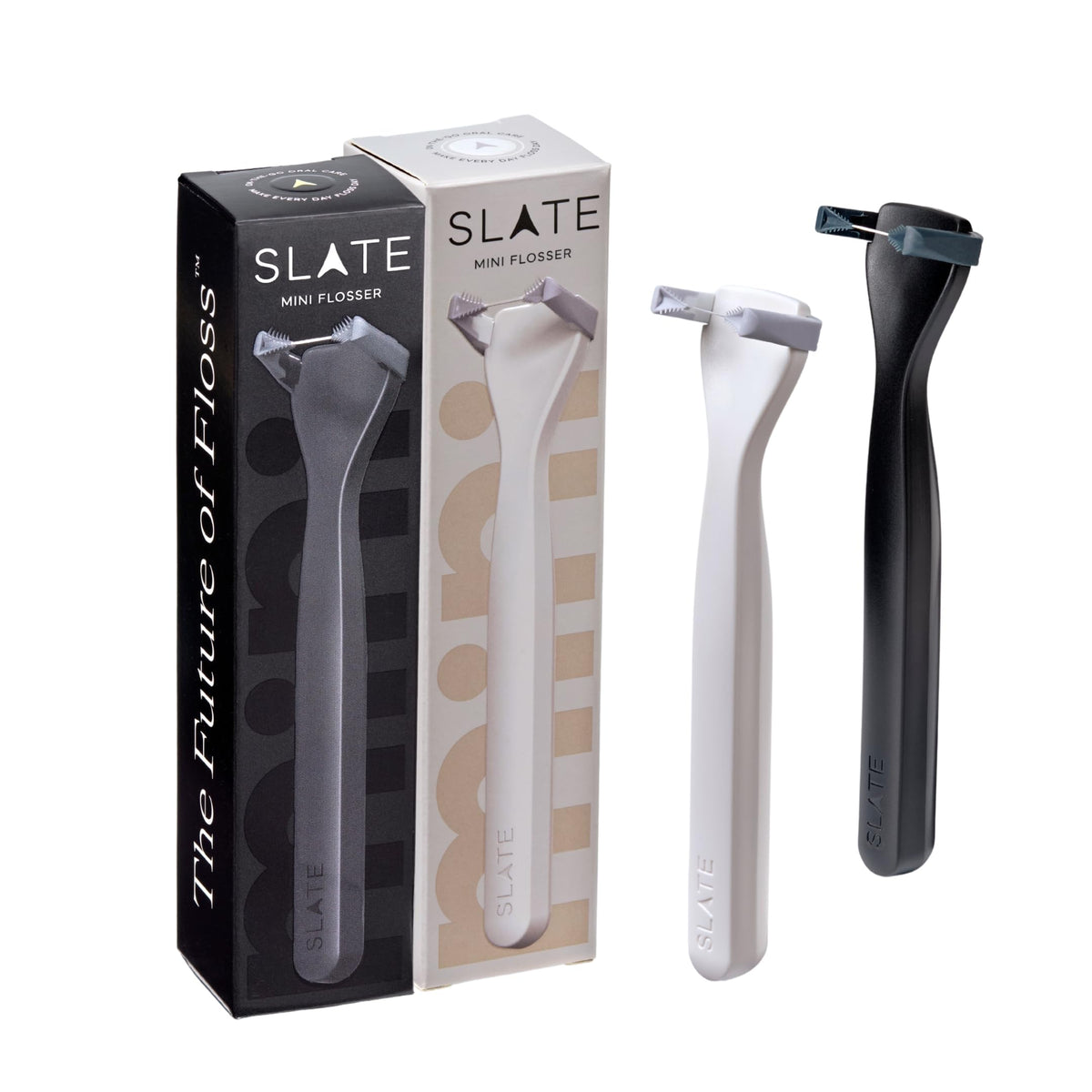 Black and White Reusable Floss Pick 2-Pack M729678