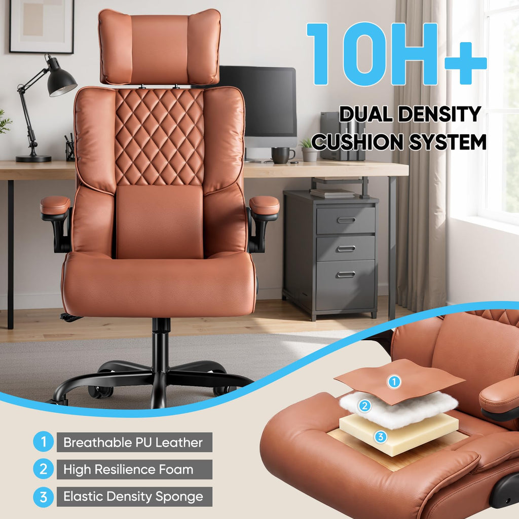 Big and Tall Office Chair with Adjustable Headrest X773