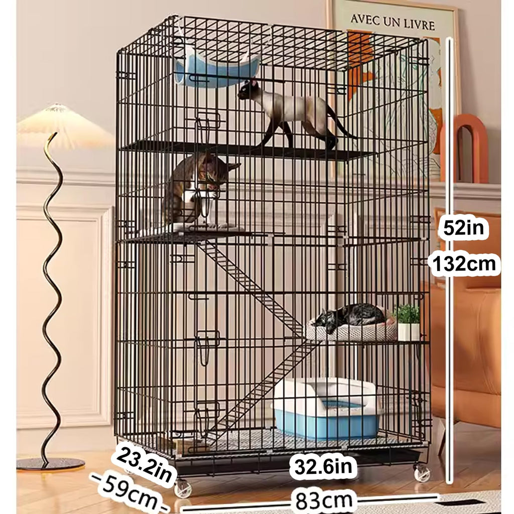 4-Tier Cat Cage with Wheels V315