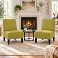Green Upholstered Accent Chair Set of 2 W24964