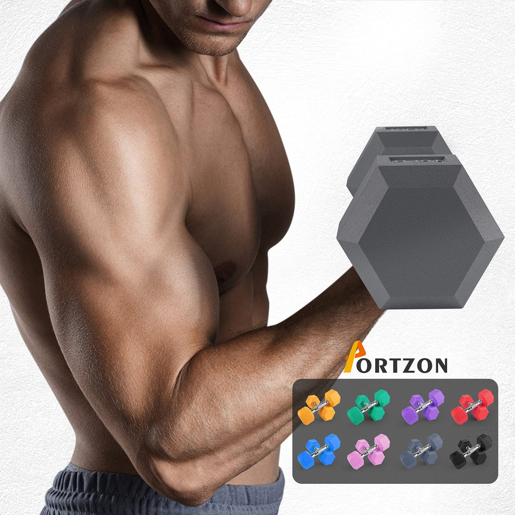 Set of 2 Rubber Dumbbell Weight N889786