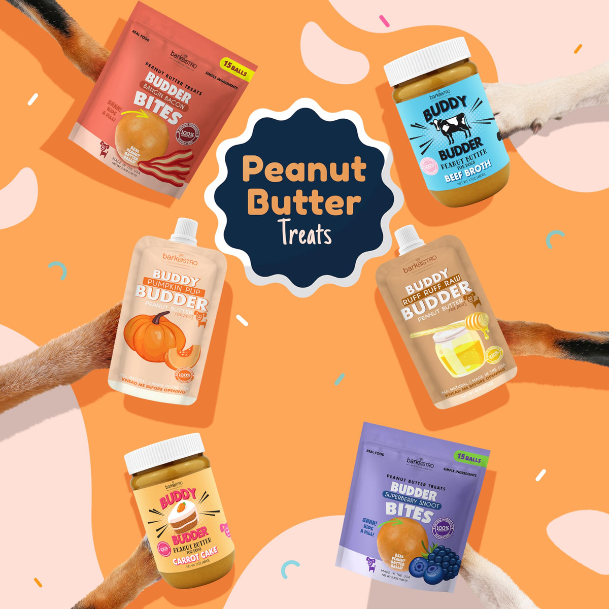 Red Velvet Brownie Butter S'Mores Natural Dog Peanut Butter Set of 3 G20344