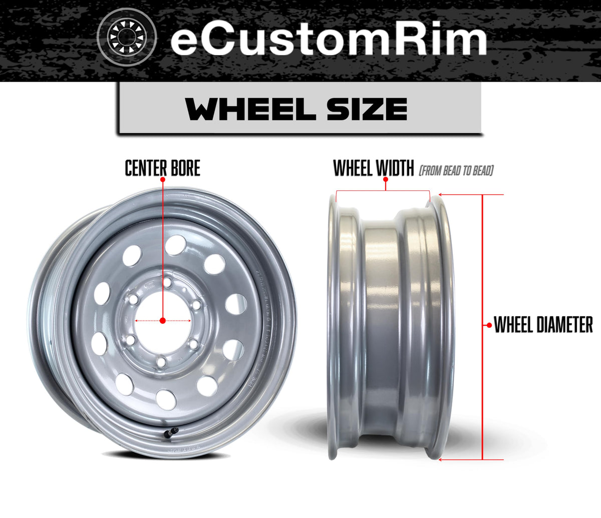 2-Pack Trailer Tire Rim Assembly 12 Inch 4 Lug W151