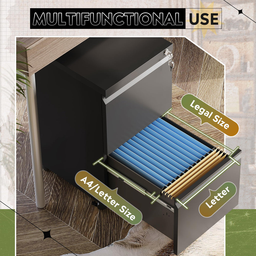 2 Drawer Metal File Cabinet V397893