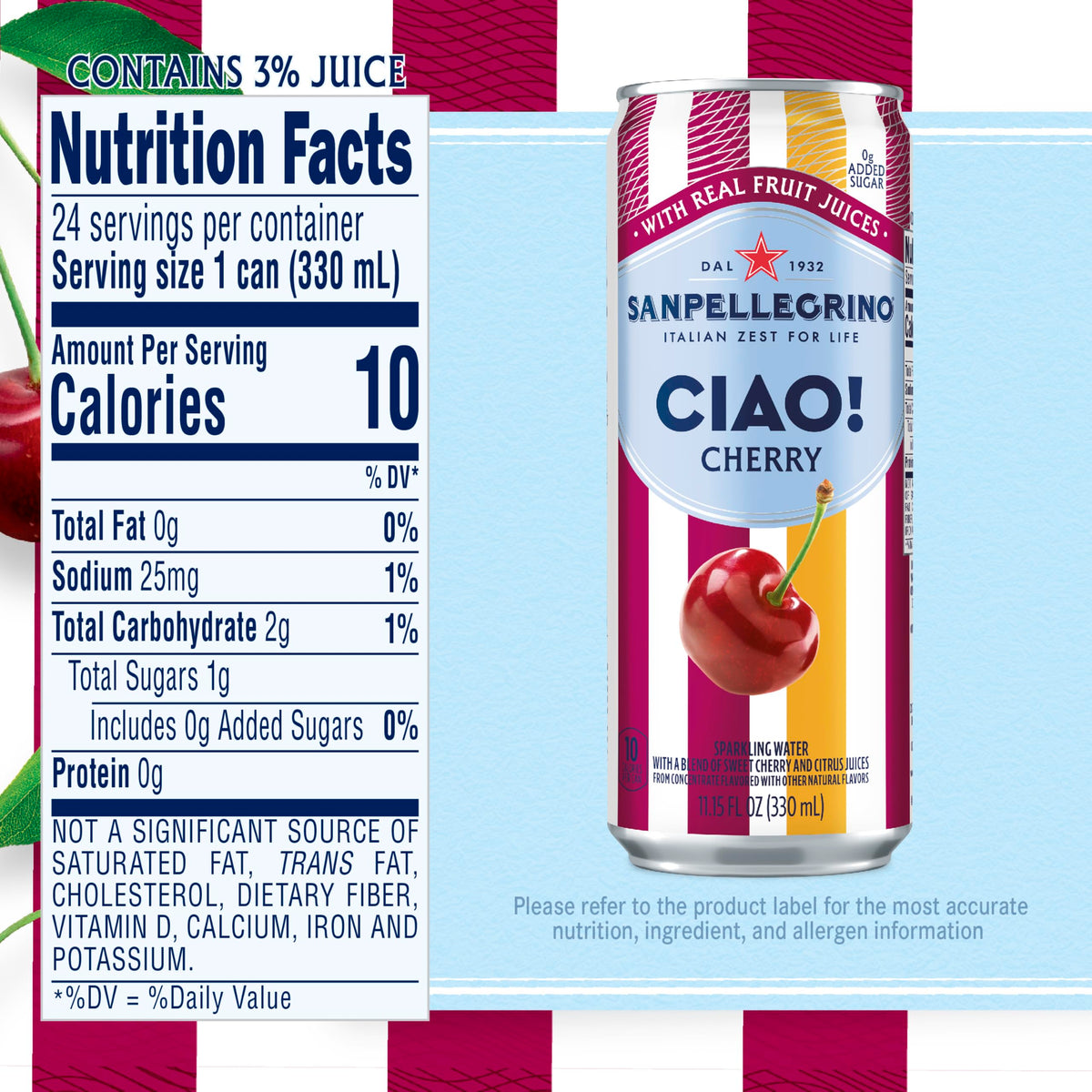 Cherry Sparkling Water 24 Pack R25526