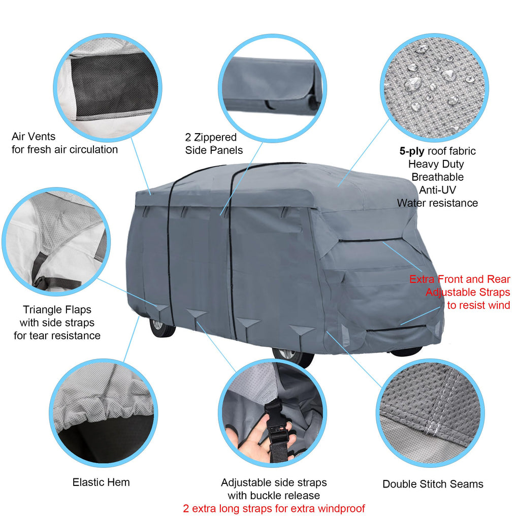23'-26' Water-Resistant Heavy Duty RV Cover S9899