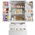 White Pantry Cabinet with 2 Drawers and 6 Door Shelves Z885932