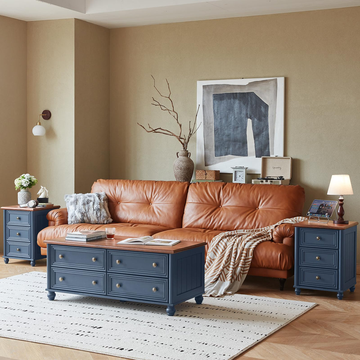 18" Night Stand with 3 Drawers Q8604