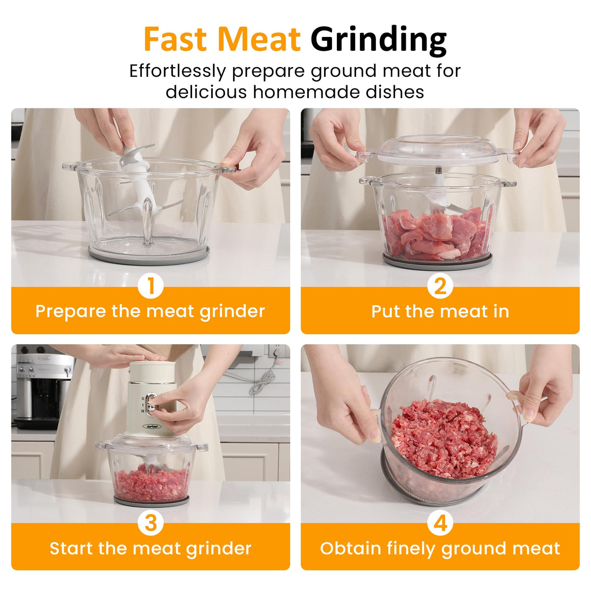 4-in-1 Electric Food Chopper & Small Food Processor S995320