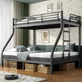 Twin XL Over Full Bunk Bed with Mattresses, Black N183686