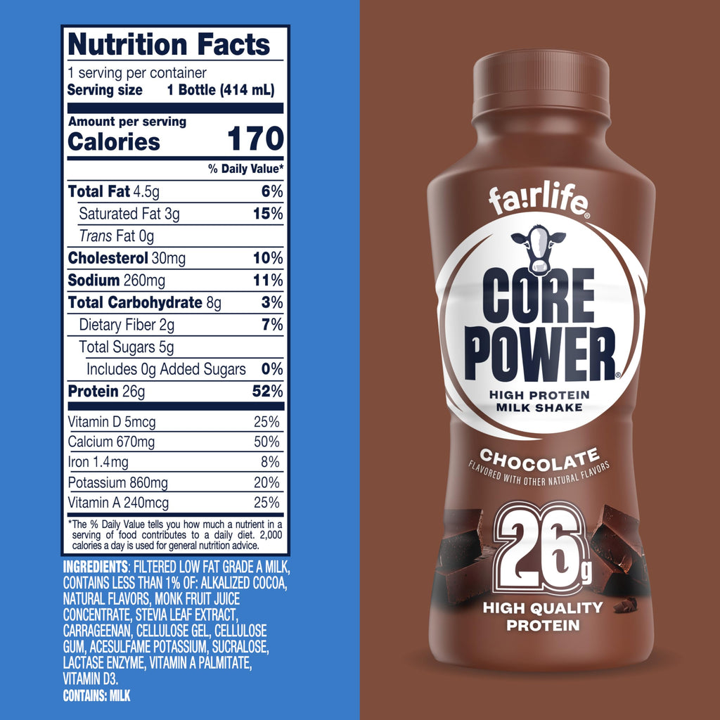 26g Protein Chocolate Milk Shakes 14 Fl Oz (Pack of 12) G303
