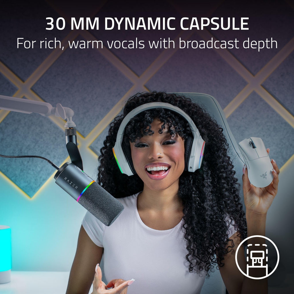 Black Dynamic USB Type C & XLR Microphone G143905
