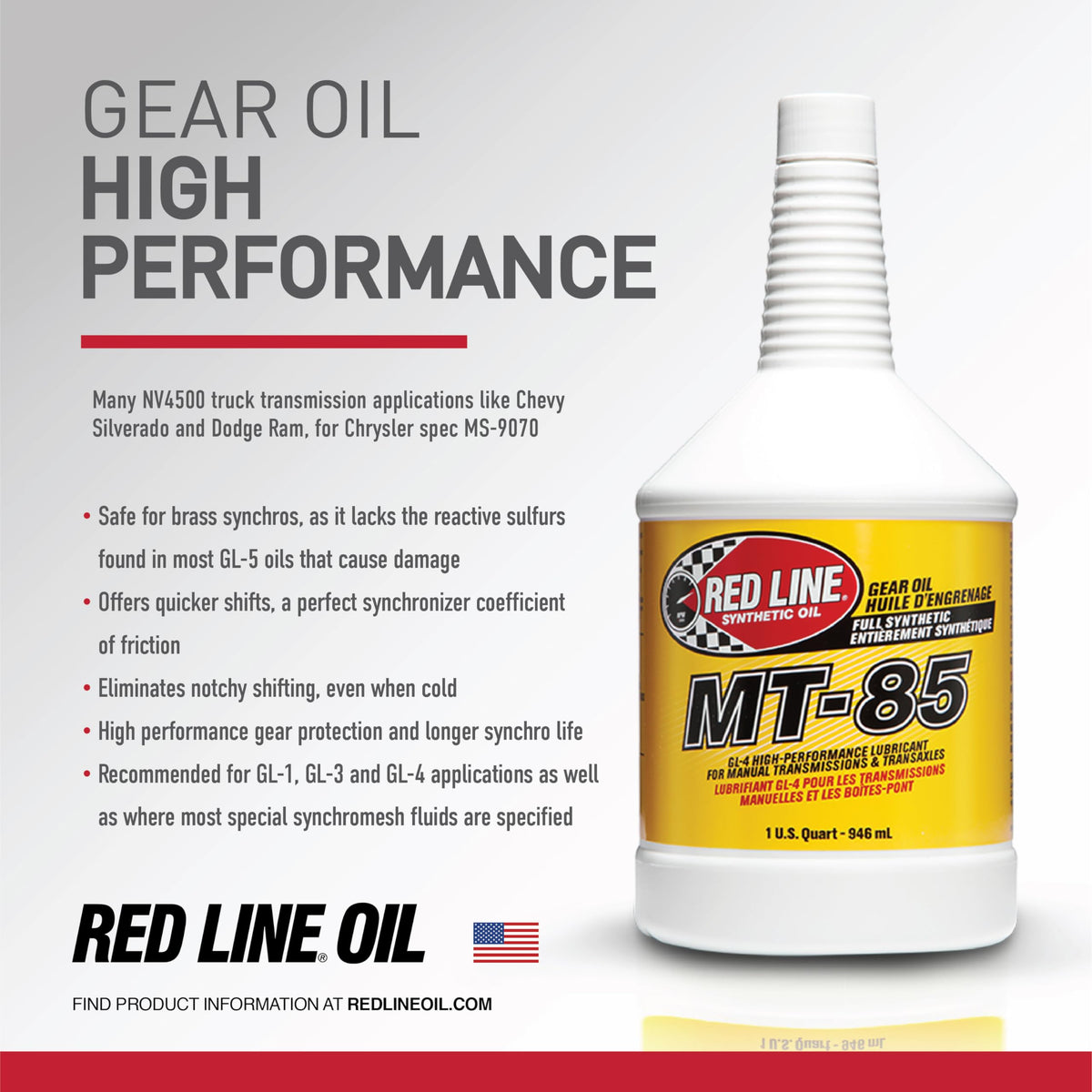75W85 GL-4 Manual Transmission Gear Oil 1 Gallon M357