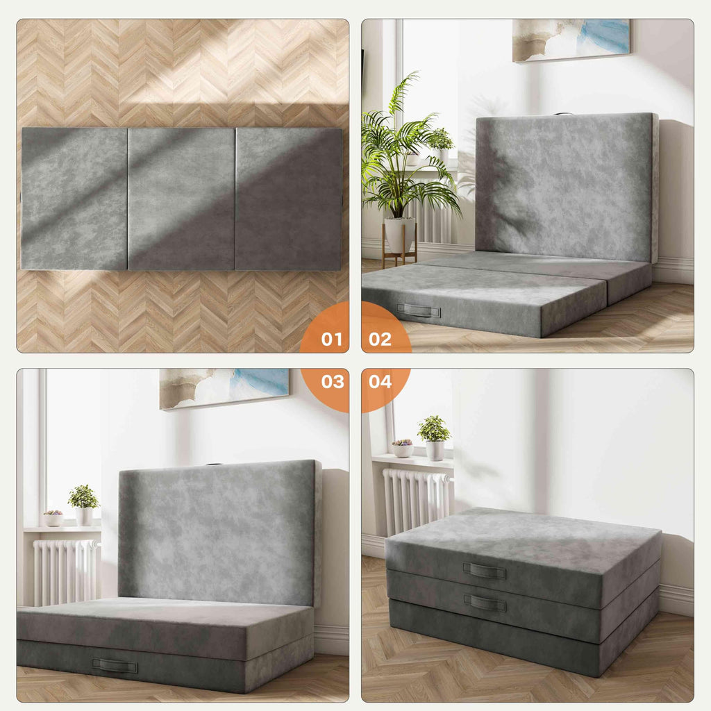4 Inch Twin Tri-Fold Mattress Topper O480551