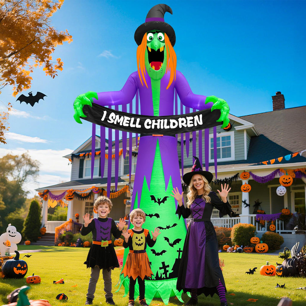 12FT Halloween Inflatables Witch Decorations L146564
