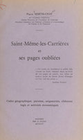 Cadre géographique, paroisse, seigneuries, châteaux, logis et activités économiques M96873
