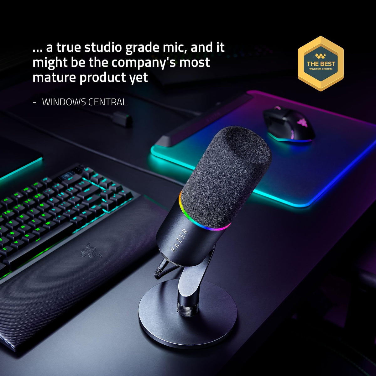 Black Dynamic USB Type C & XLR Microphone G143905