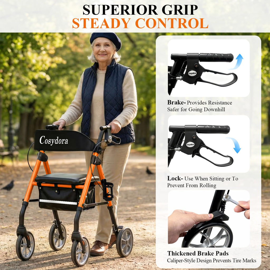Ultra Lightweight Rollator Walker with Seat O464