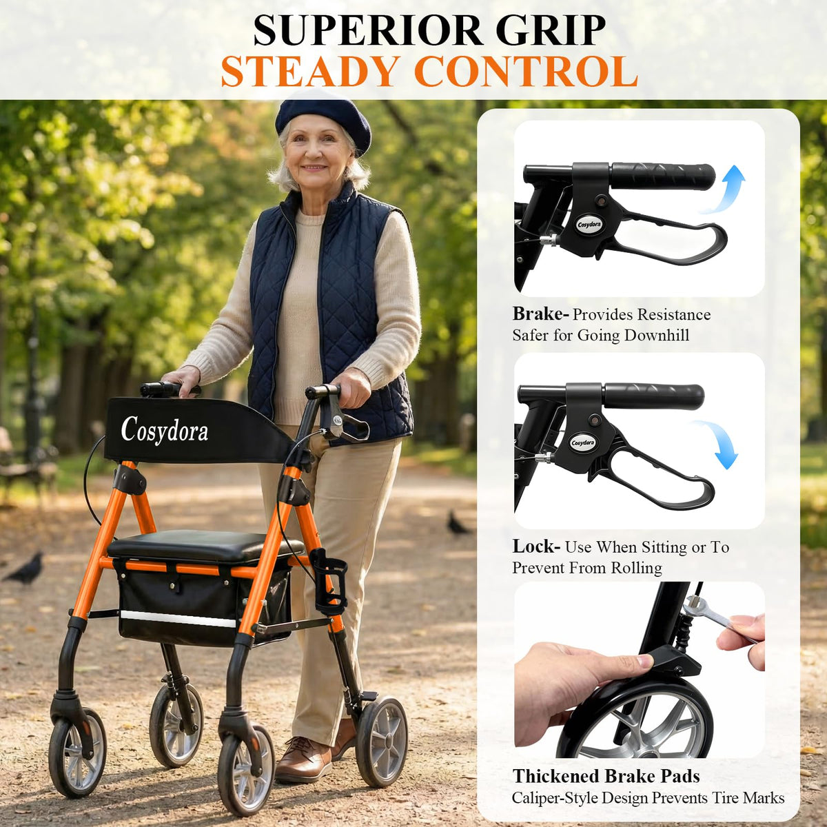 Ultra Lightweight Rollator Walker with Seat O464