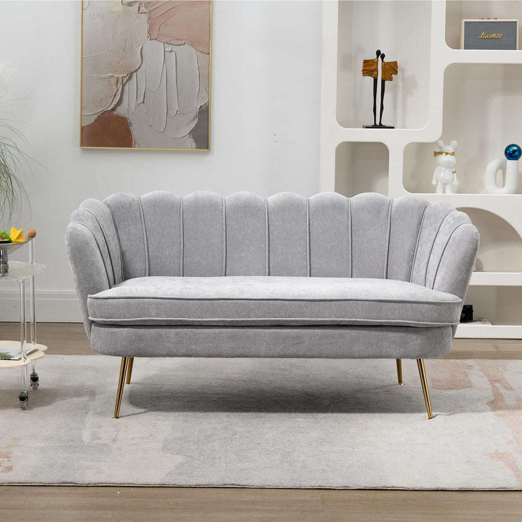 Light Gray Small Loveseat Sofa I203