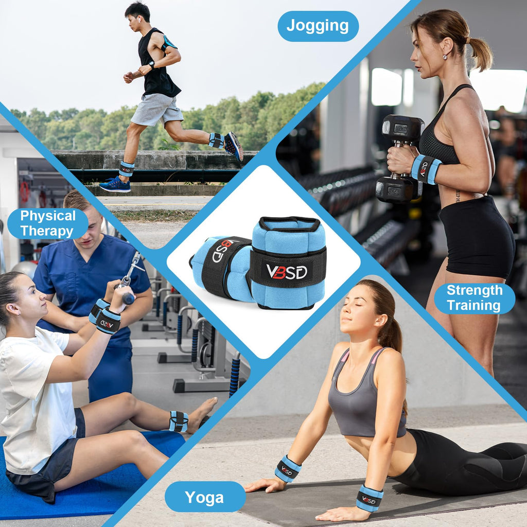 Adjustable Ankle Weights 10lb 1 Pair Blue W1853