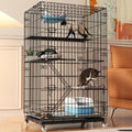 4-Tier Cat Cage with Wheels V315