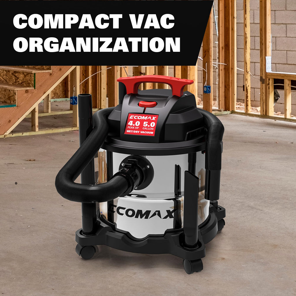 Wet and Dry 5 Gallon 4 HP Stainless Steel Shop Vacuum G935