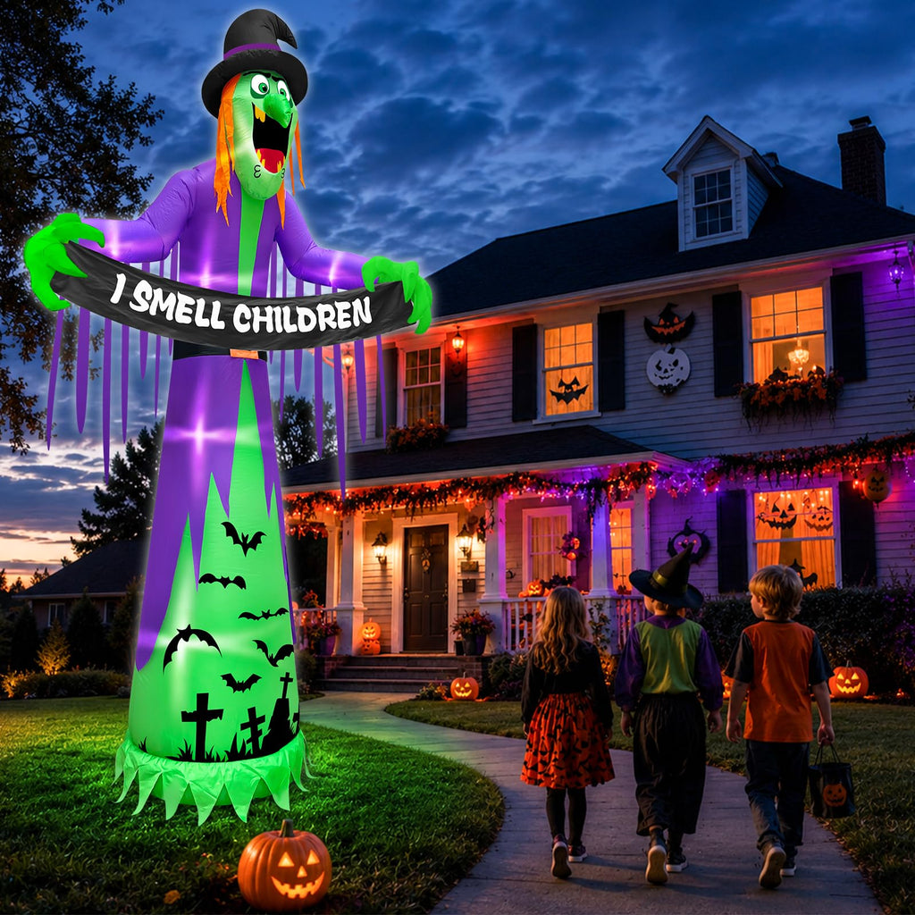 12FT Halloween Inflatables Witch Decorations L146564