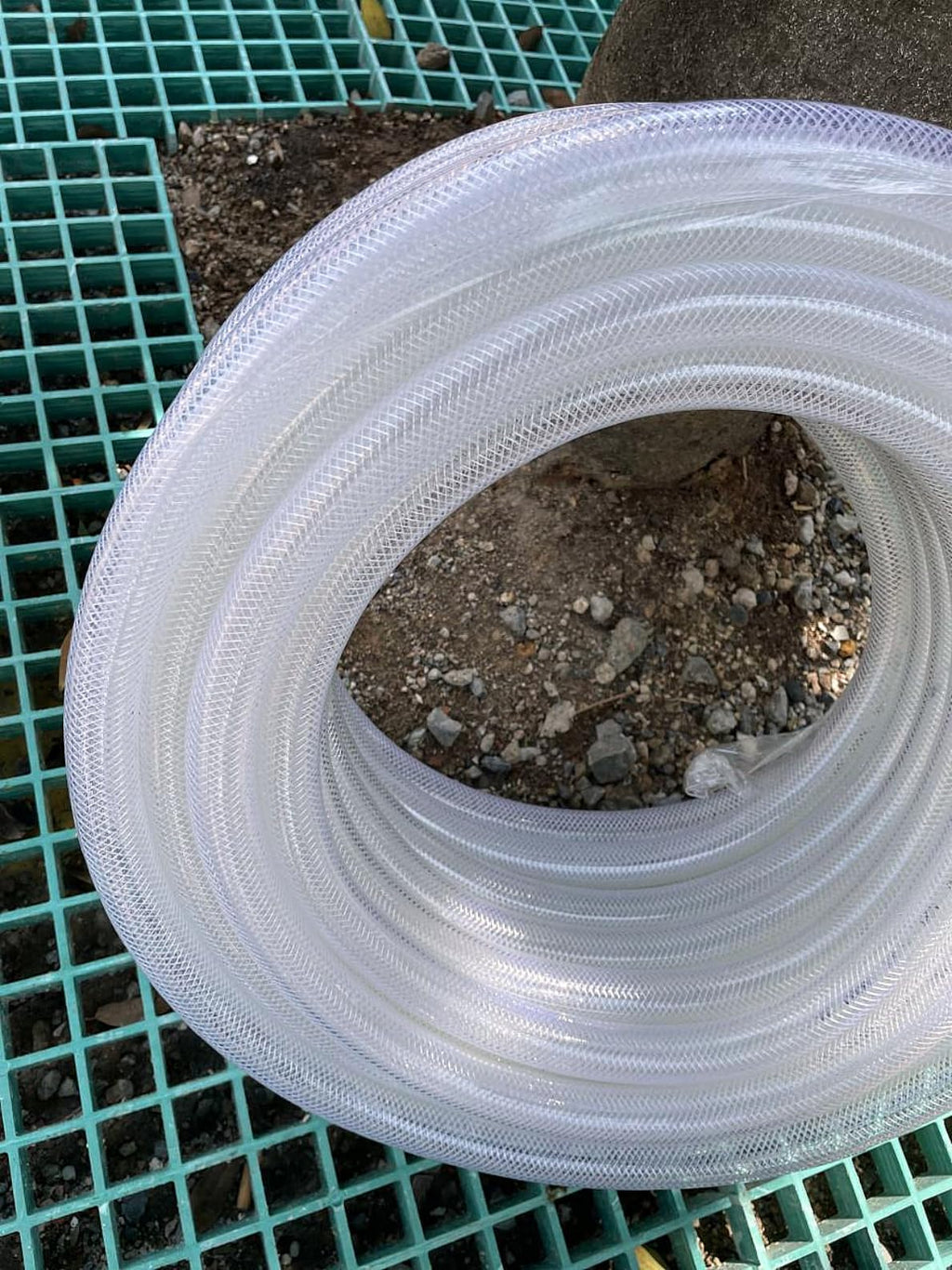 1" OD 100Ft Braided Clear PVC Vinyl Tubing N251