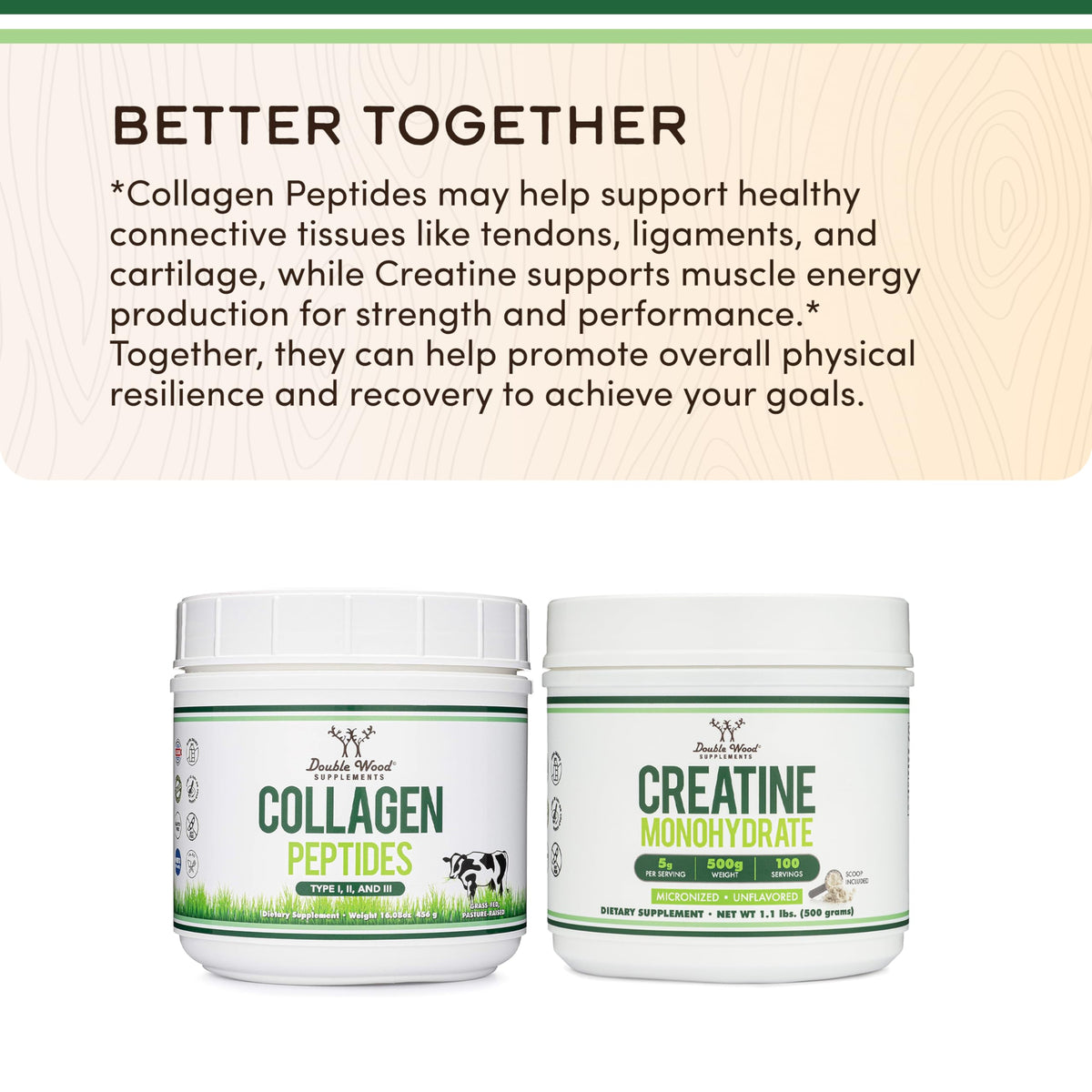 Collagen Peptides Powder Type I II III 16 oz S41254