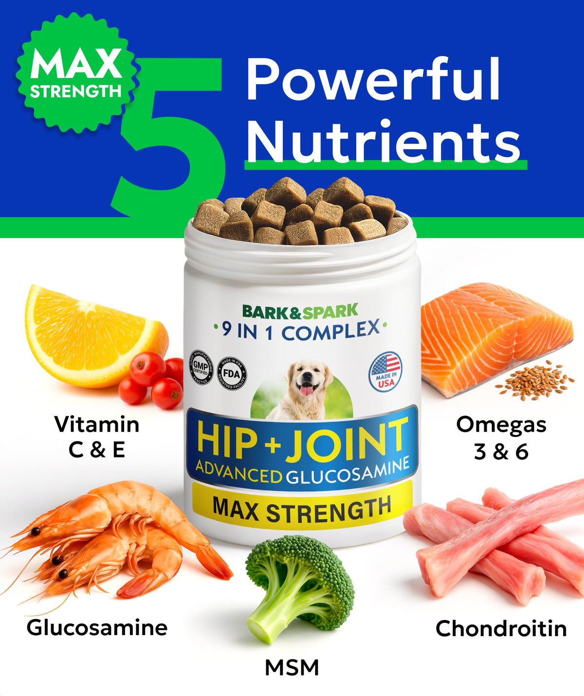 Glucosamine Chondroitin Hip Joint Supplement Chew J6436