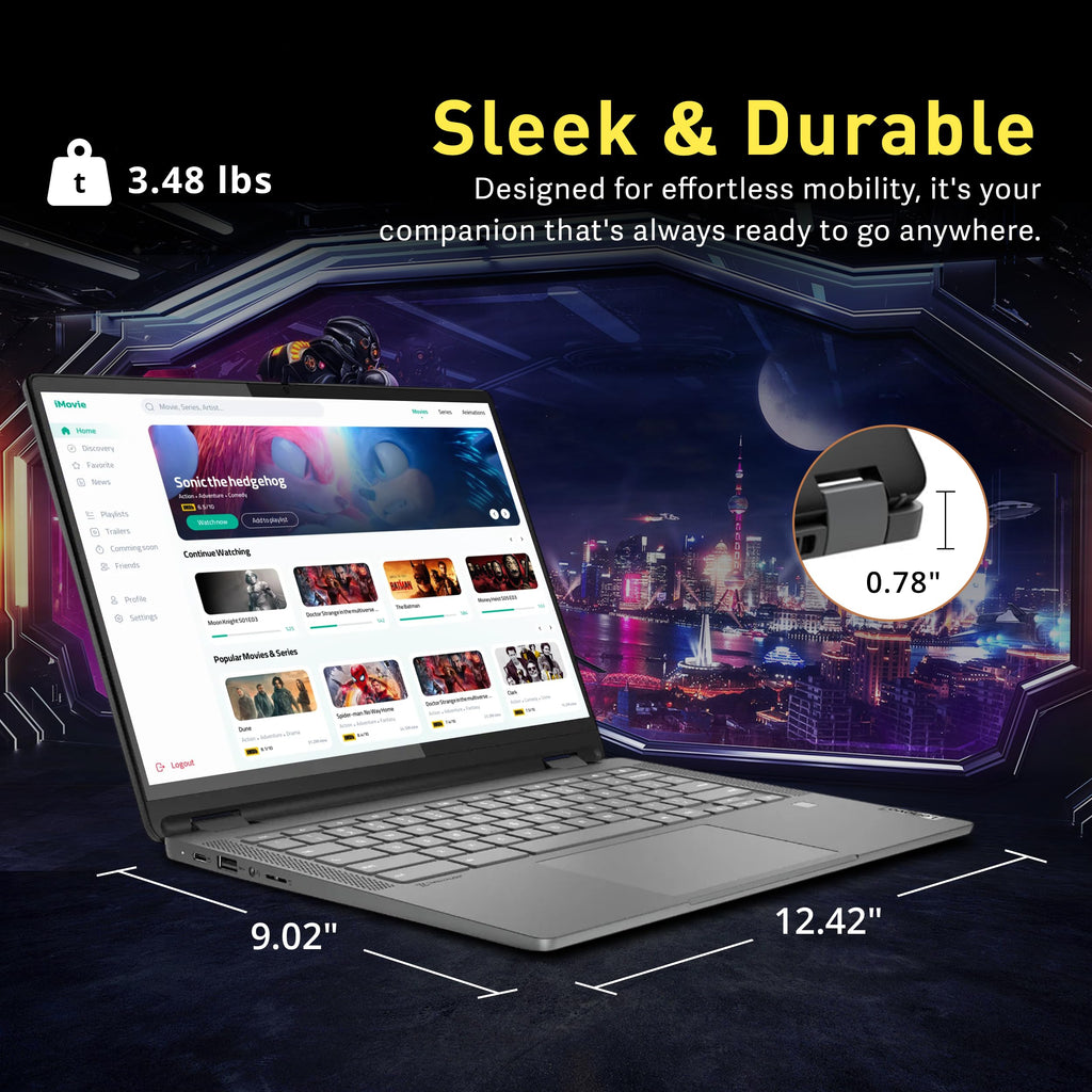 14" WUXGA Touchscreen 2-in-1 Chromebook, Intel Core i5, 8GB, 1.25TB Storage, Gray T8755