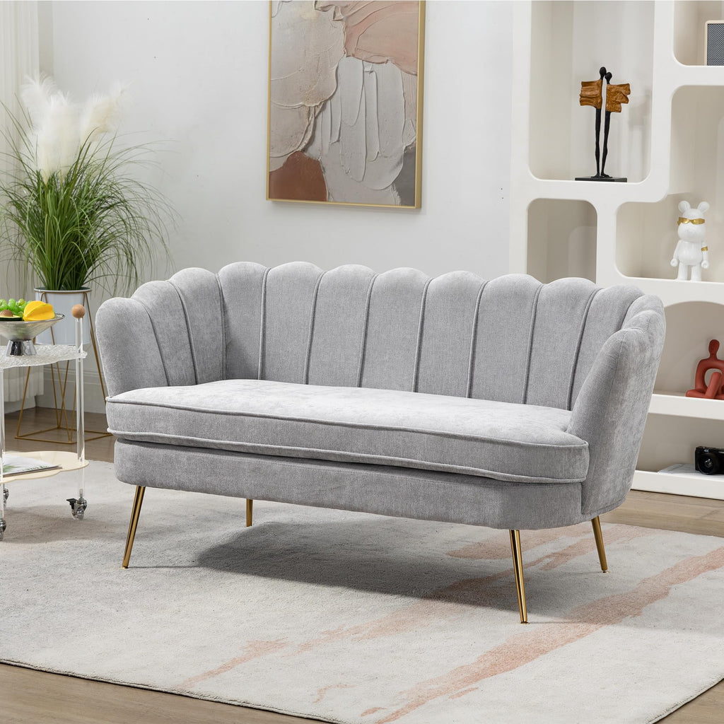 Light Gray Small Loveseat Sofa I203