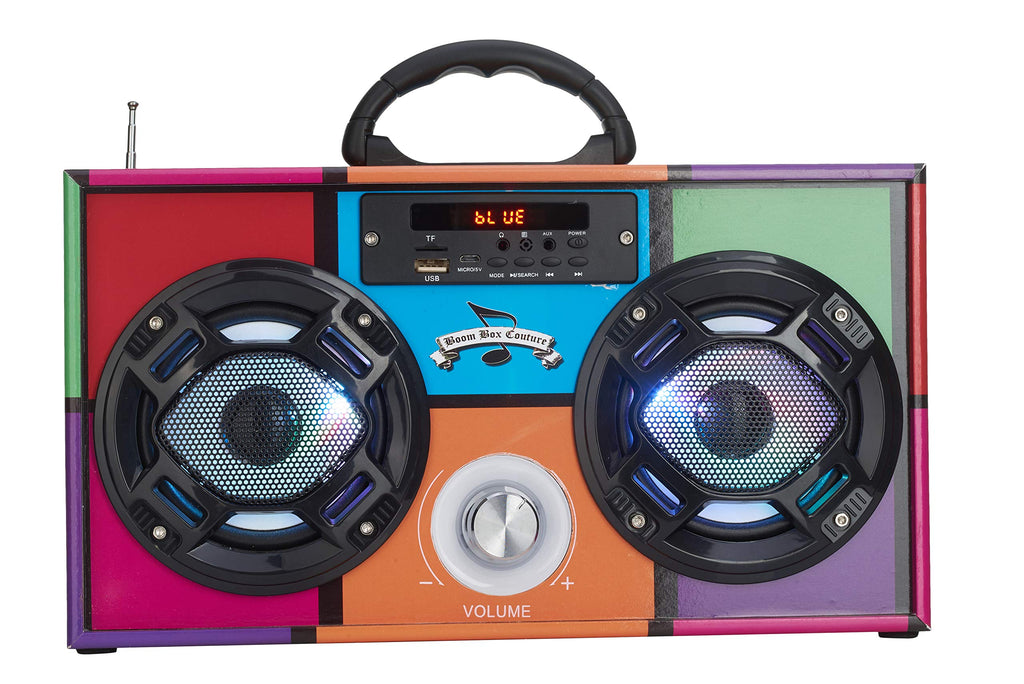 Bluetooth Speaker with FM Radio & LED Lights E7077