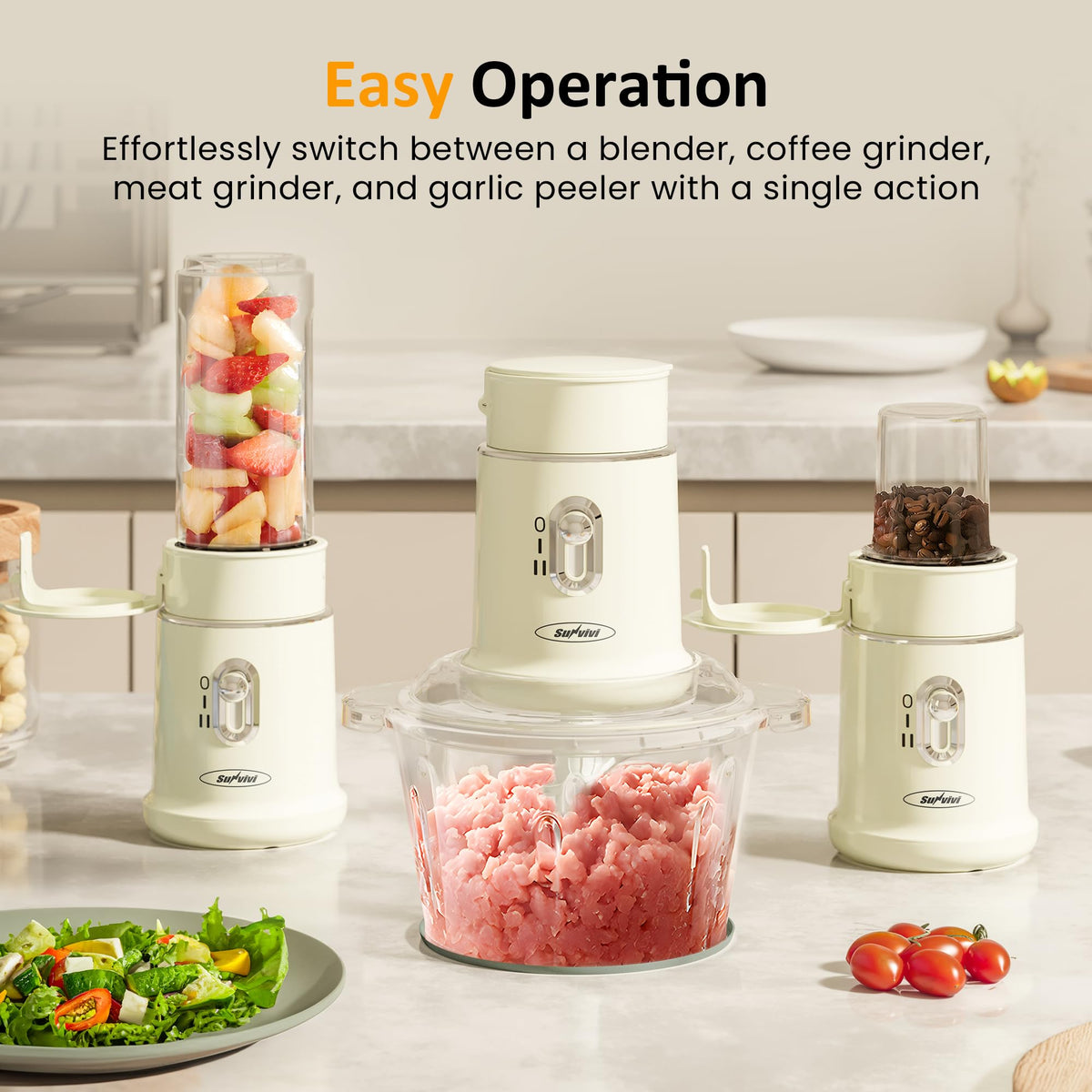 4-in-1 Electric Food Chopper & Small Food Processor S995320