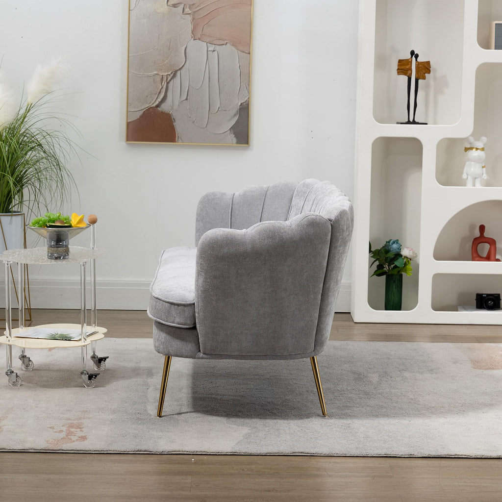 Light Gray Small Loveseat Sofa I203