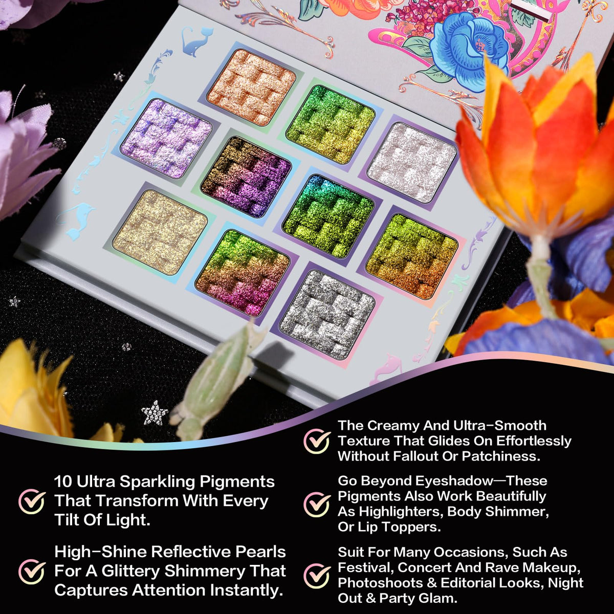 10 Colors Multichrome Shimmer Eyeshadow Palette E452787