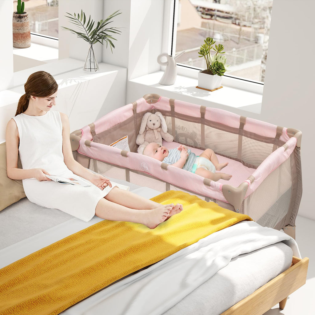 3 in 1 Portable Baby Playard with Bassinet and Changing Table C1635