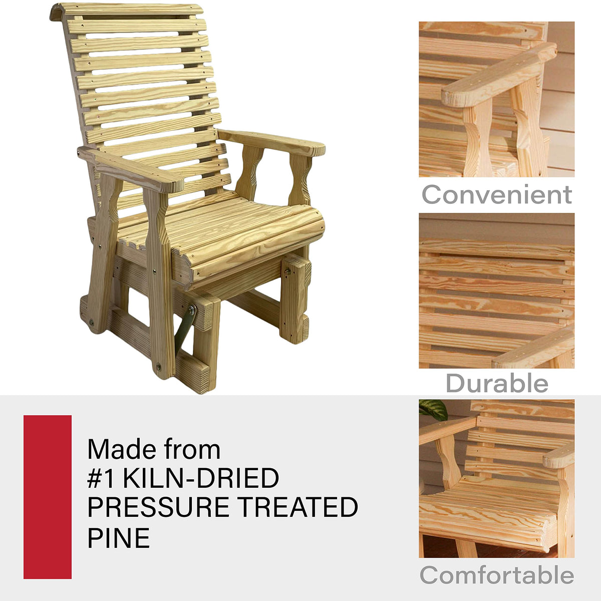 Treated Pine Glider Chair J9806